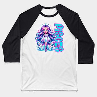 Pisces Szn Dollz Zodiac Birthday Baddie Y2K Anime Baseball T-Shirt